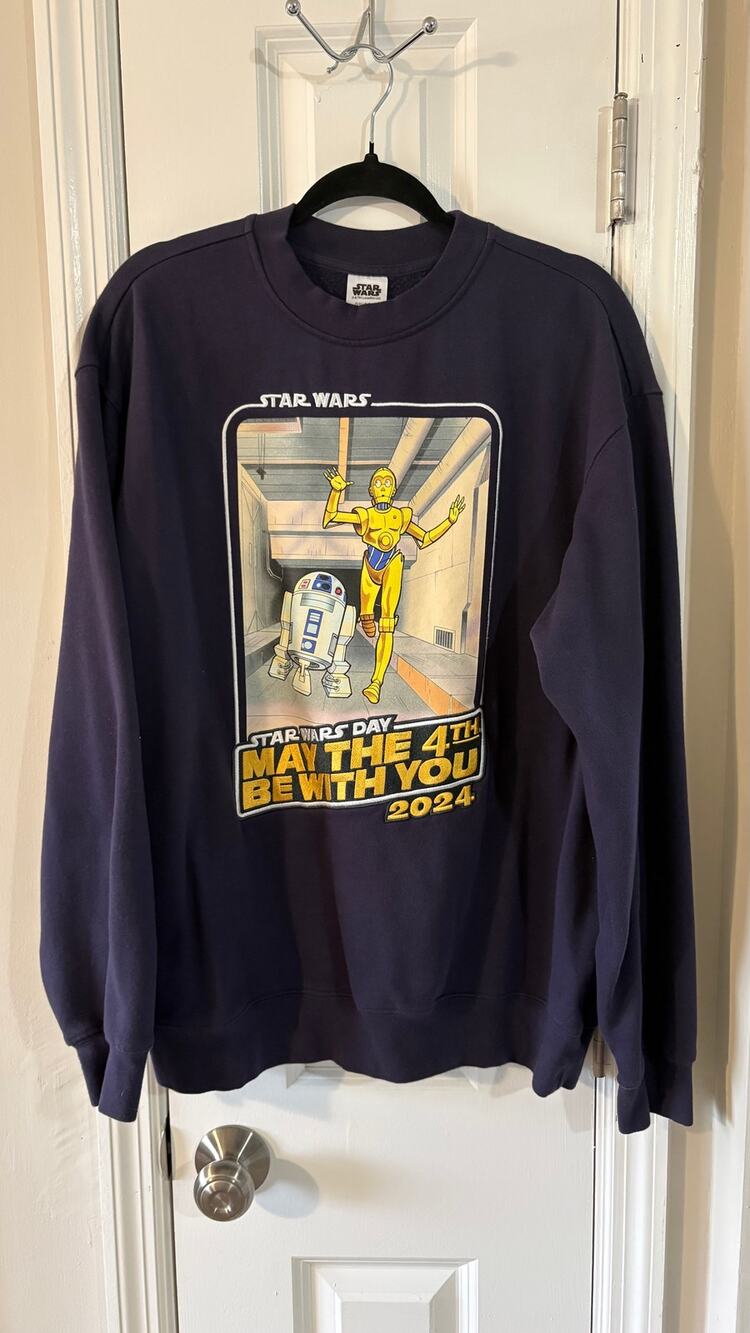 Star Wars Day 2024 May the 4th Be With You Crewneck Sweatshirt Size Large